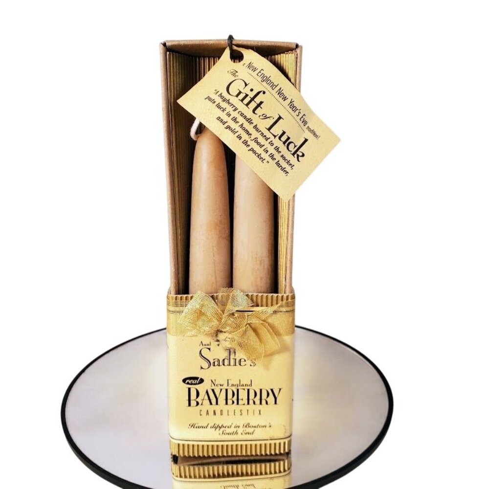 Aunt Sadie’s Bayberry Candles Gift Set New England Tradition Hand Dipped Boston